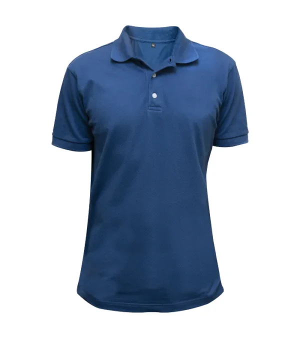 Single Jersey Knitted Cotton Polo – Navy blue