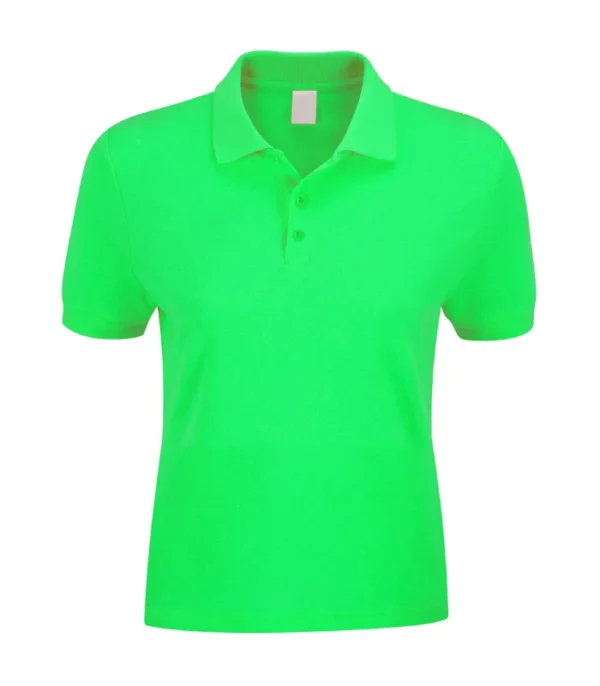 Single Jersey Knitted Cotton Polo – Green